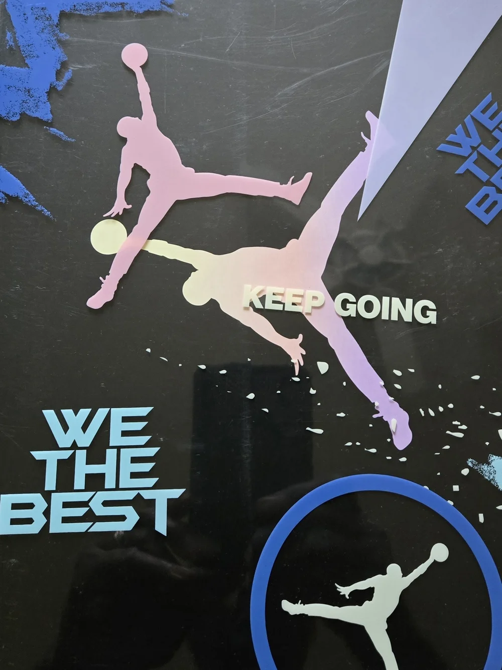Jordan Poster with Pastel Pink, Purple, Blue and Cream Accents